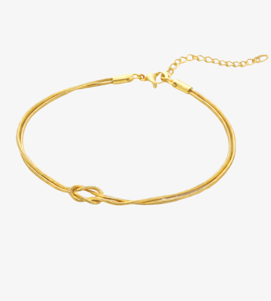 Knotted Gold Bracelet