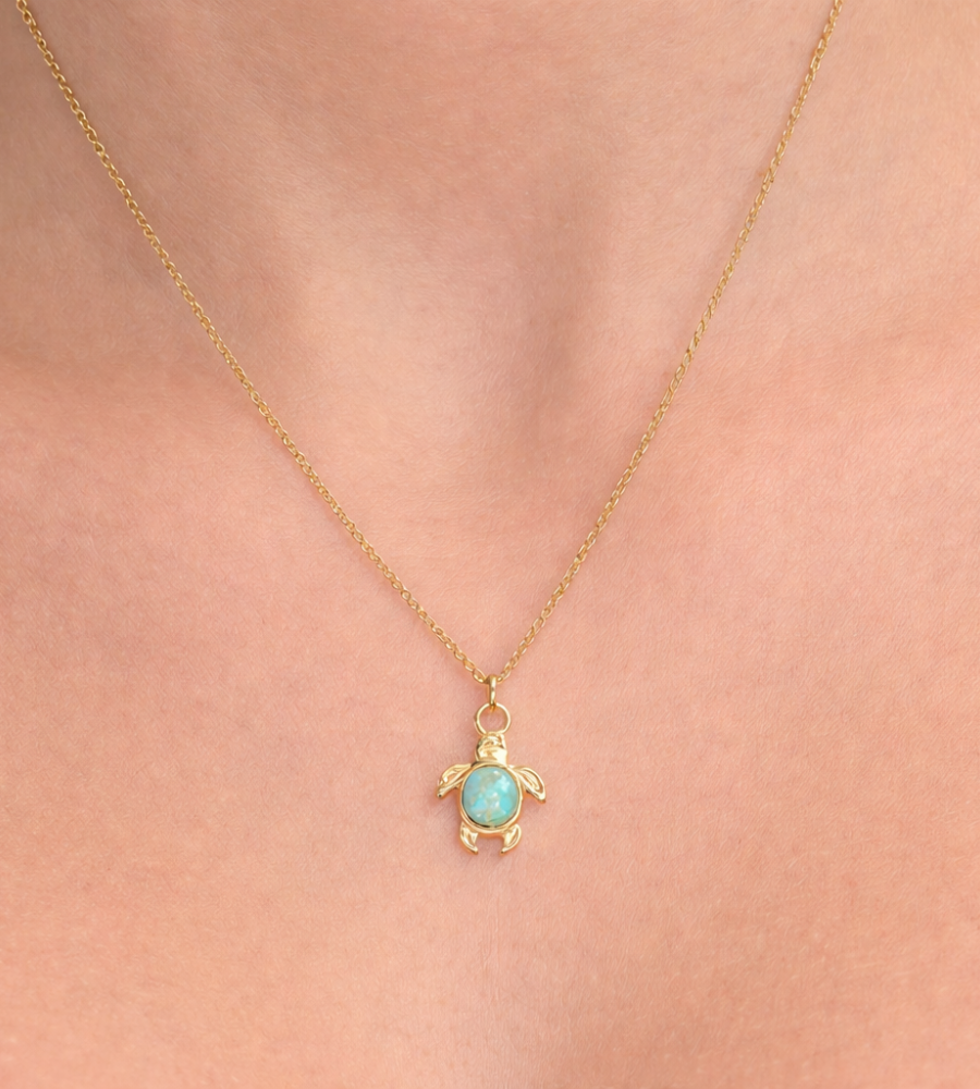 Opal Turtle Necklace