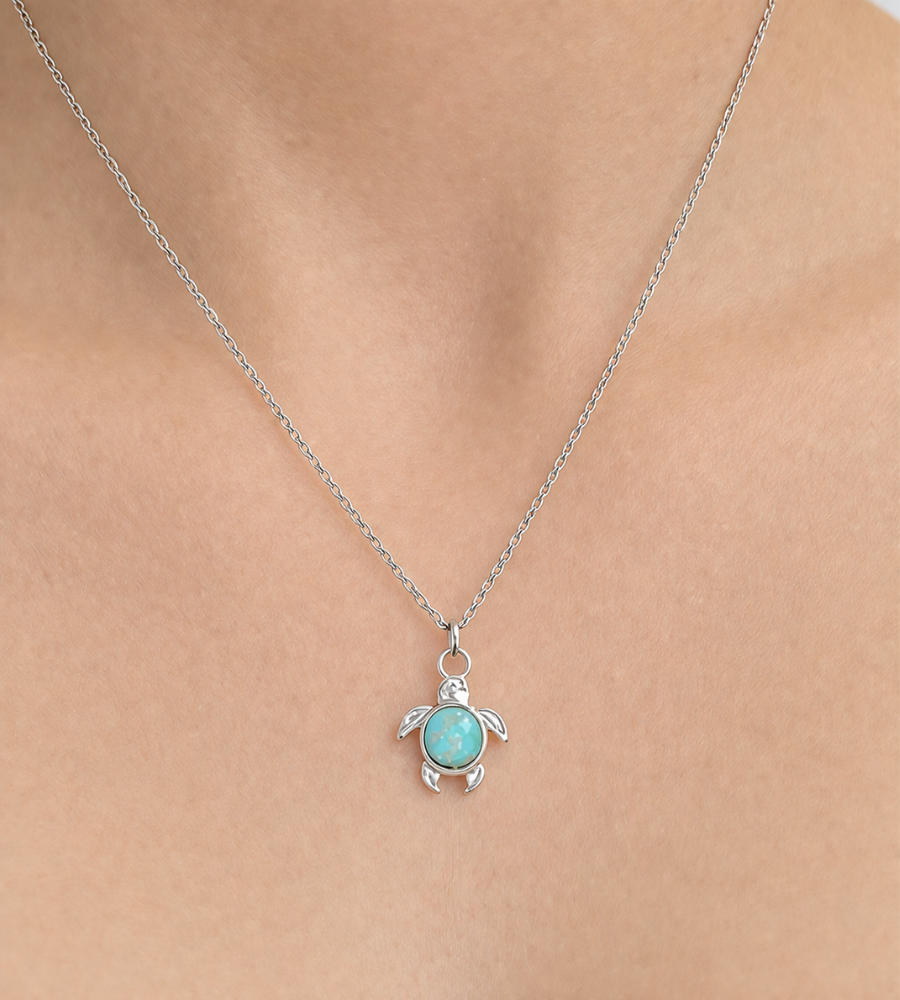 Opal Turtle Necklace