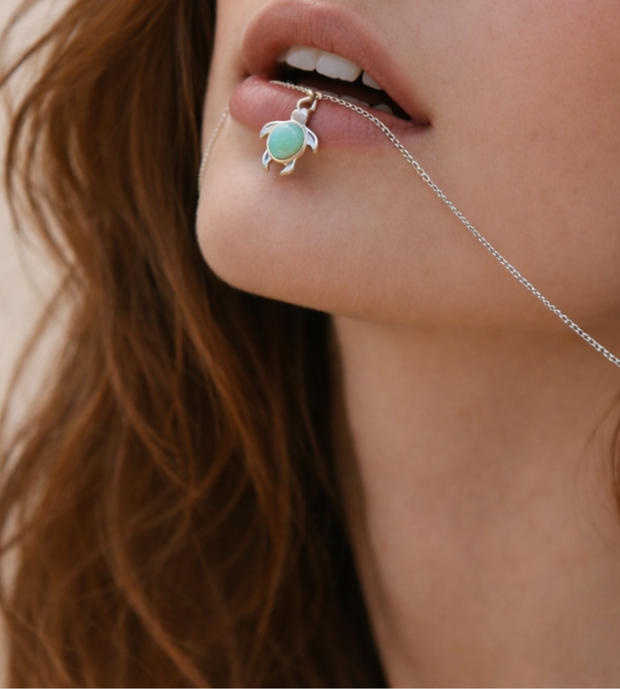 Opal Turtle Necklace