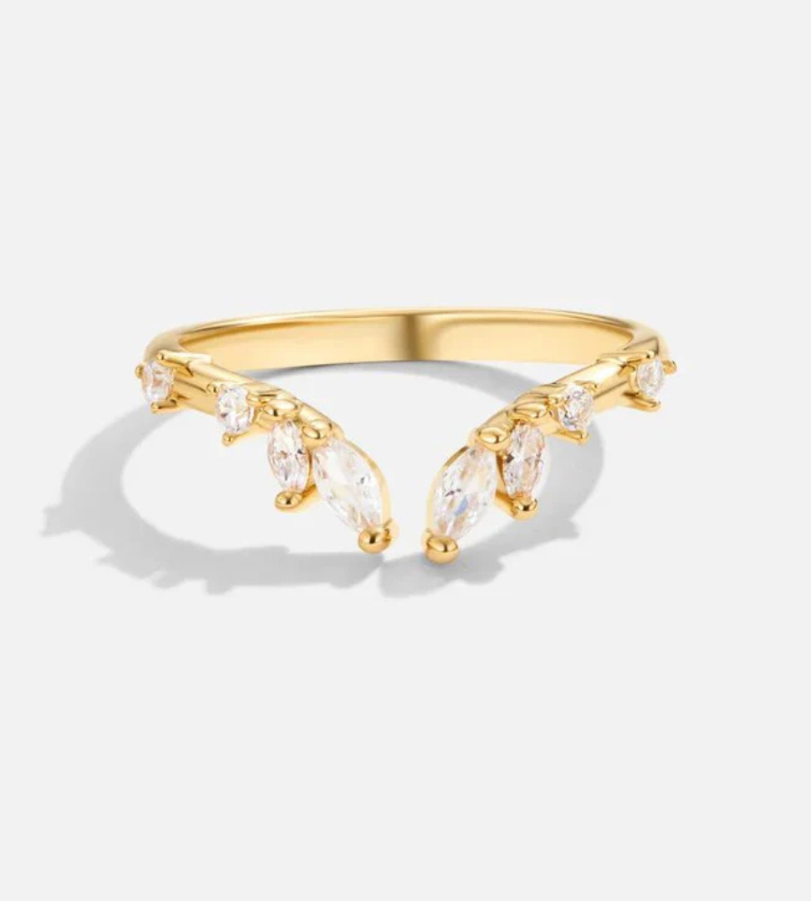 Lily Crystal Vine Ring