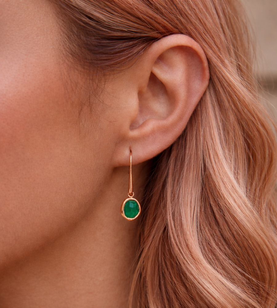 Emerald Drop Earrings