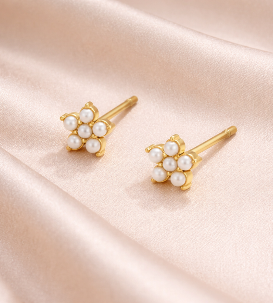 Flower Pearl Earrings