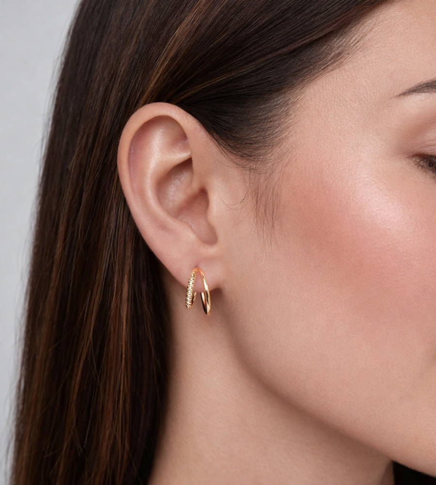 Leyla Double Hoop Earrings