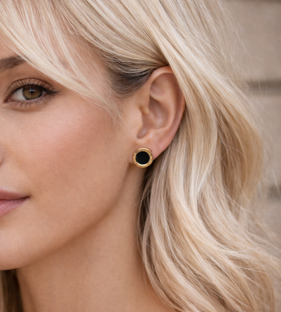 Azalea Button Stud Earrings