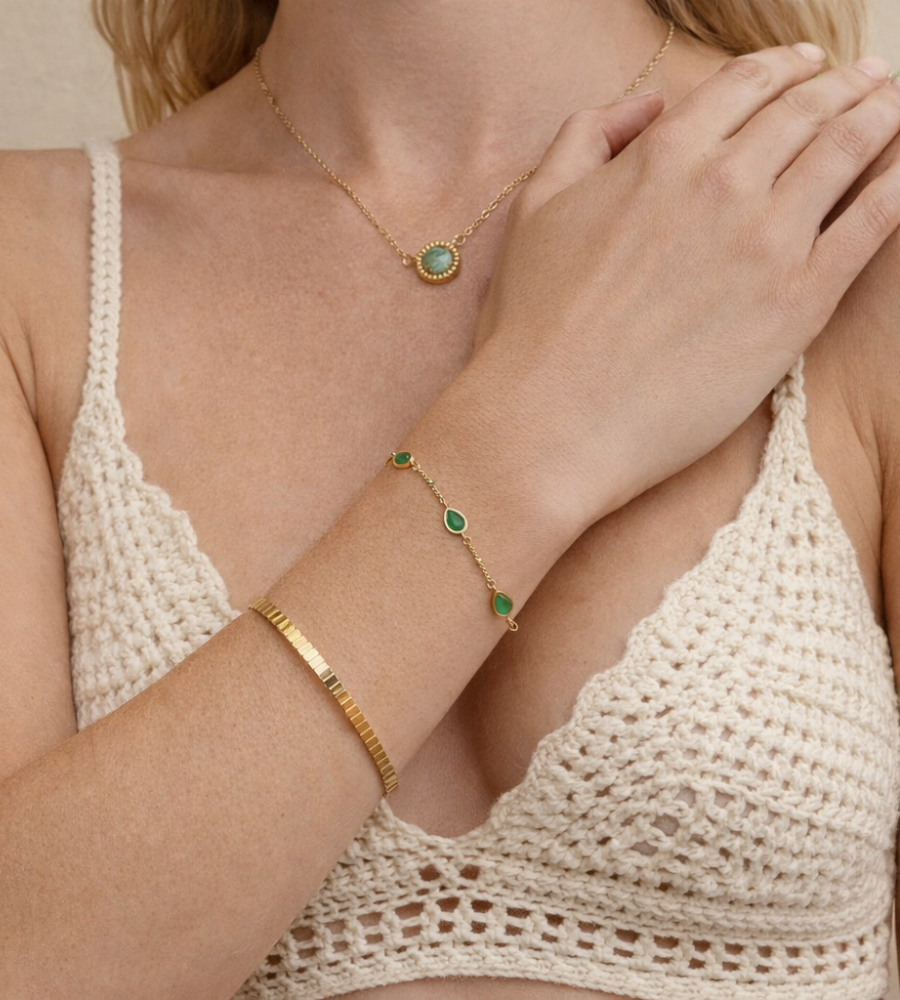 Arizona Green Stone Bracelet