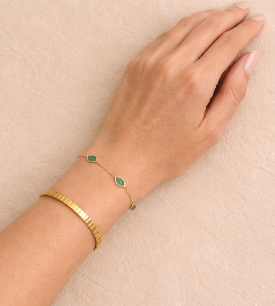 Arizona Green Stone Bracelet