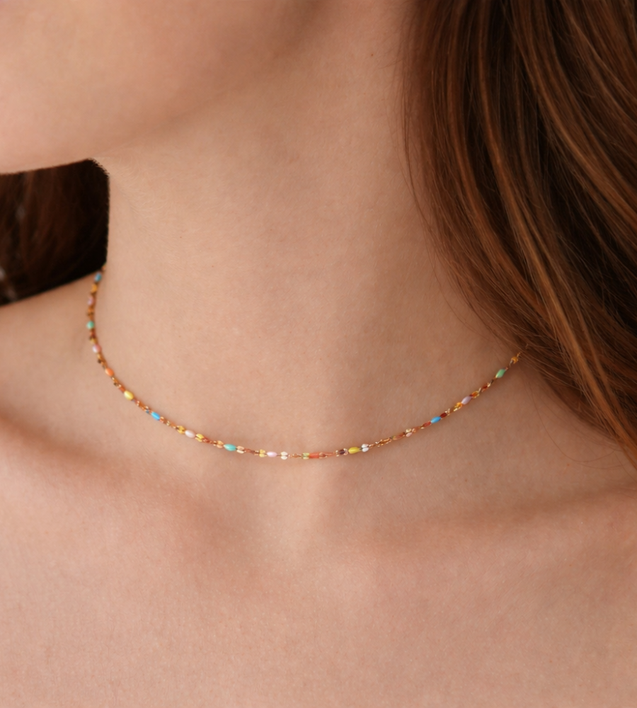 Rainbow Dainty Choker