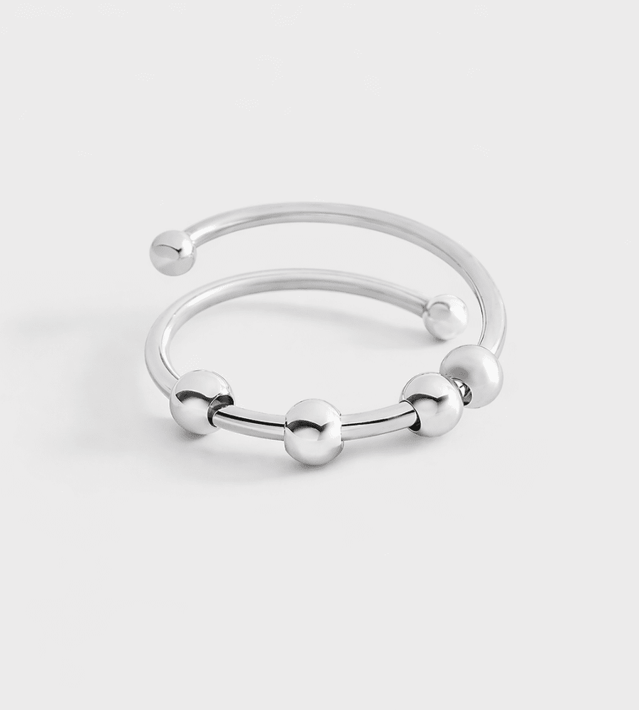 Adjustable Beaded Fidget Ring - Mireva Jewelry