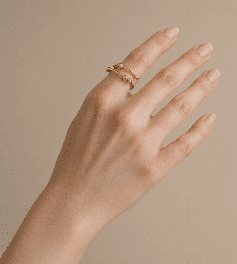 Adjustable Beaded Fidget Ring - Mireva Jewelry