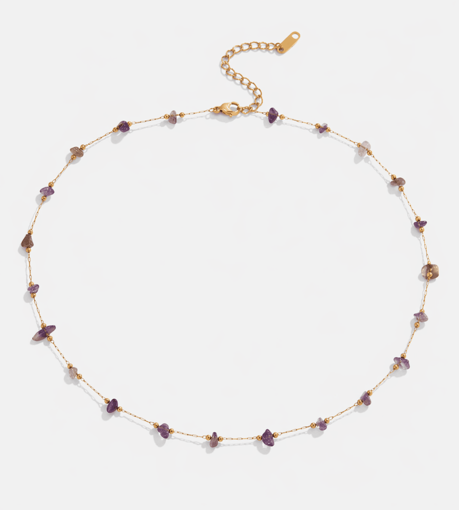 Amethyst Bead Necklace - Mireva Jewelry