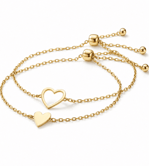 Amore Matching Hearts Bracelet - Mireva Jewelry