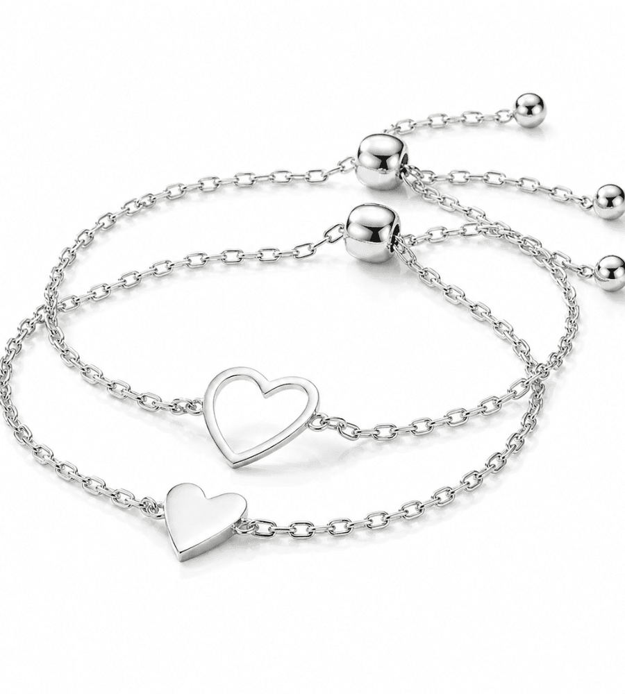 Amore Matching Hearts Bracelet - Mireva Jewelry