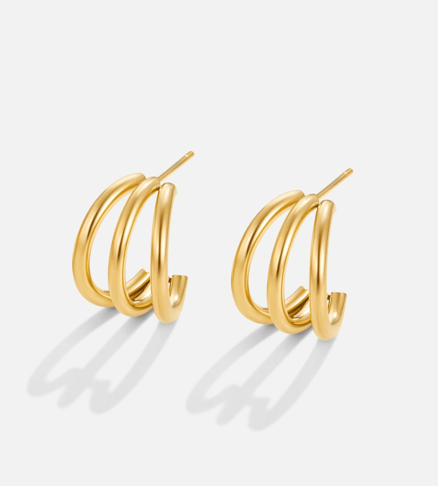 Anaya Triple Hoops - Mireva Jewelry