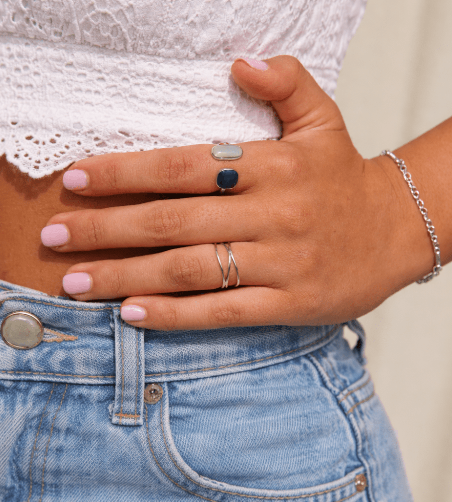 Aqua Wrap Ring - Mireva Jewelry