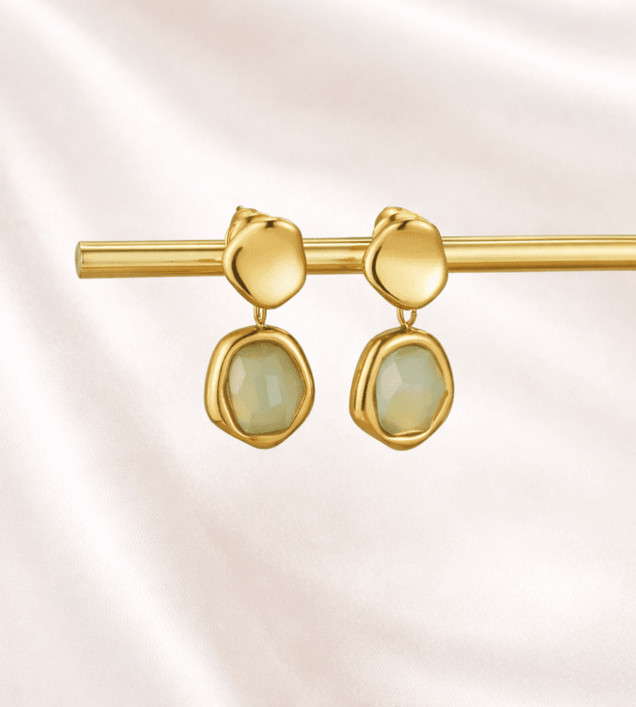 Aquamarine Drop Earrings - Mireva Jewelry