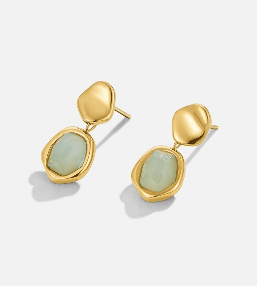 Aquamarine Drop Earrings - Mireva Jewelry