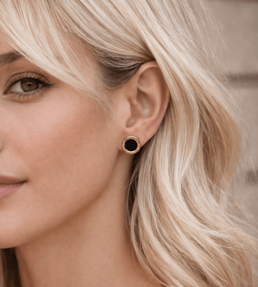 Azalea Button Stud Earrings - Mireva Jewelry