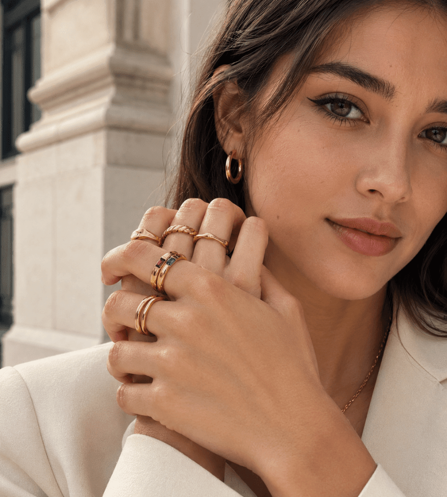 Baguette Birthstone Ring - Mireva Jewelry