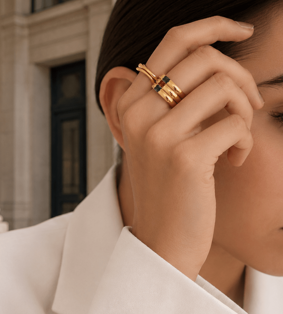 Baguette Birthstone Ring - Mireva Jewelry