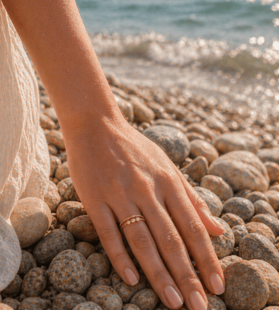 Beaded Fidget Ring Set - Mireva Jewelry