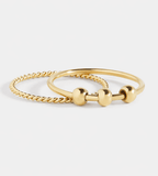 Beaded Fidget Ring Set - Mireva Jewelry
