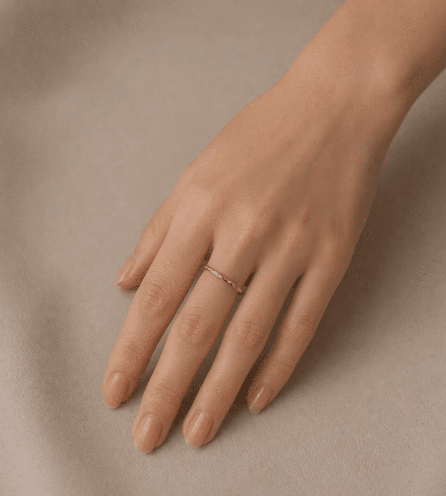 Bezel Stacking Ring - Mireva Jewelry