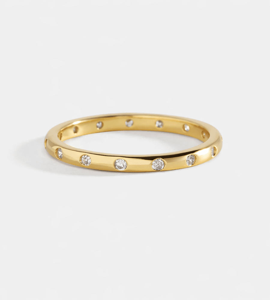 Bezel Stacking Ring - Mireva Jewelry
