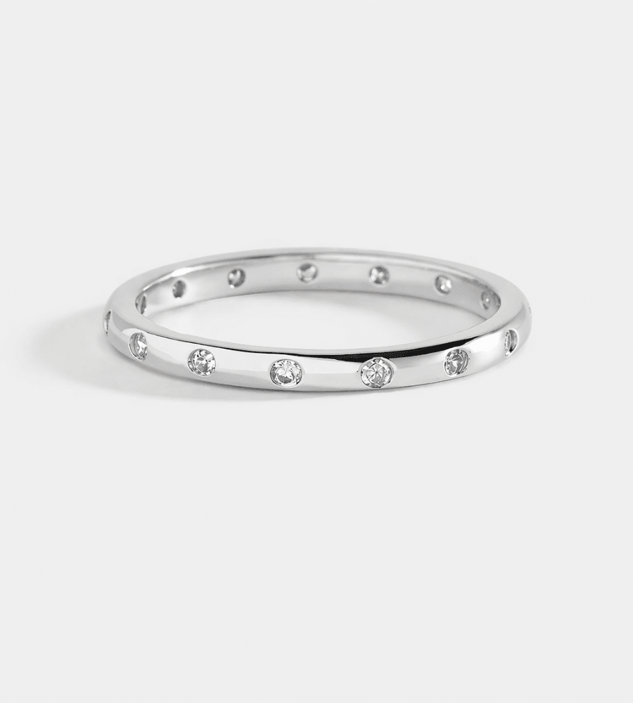 Bezel Stacking Ring - Mireva Jewelry