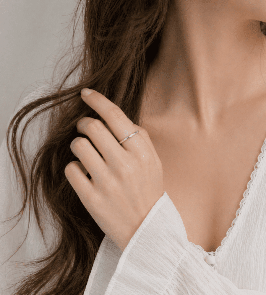 Bezel Stacking Ring - Mireva Jewelry