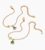 Birthstone Initial Charm Bracelet - Mireva Jewelry