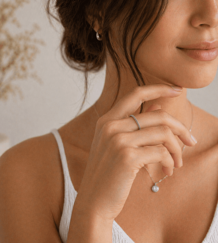 Black Diamond Stacking Eternity Ring - Mireva Jewelry