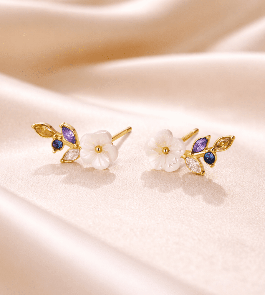 Blossom Crystal Earrings - Mireva Jewelry