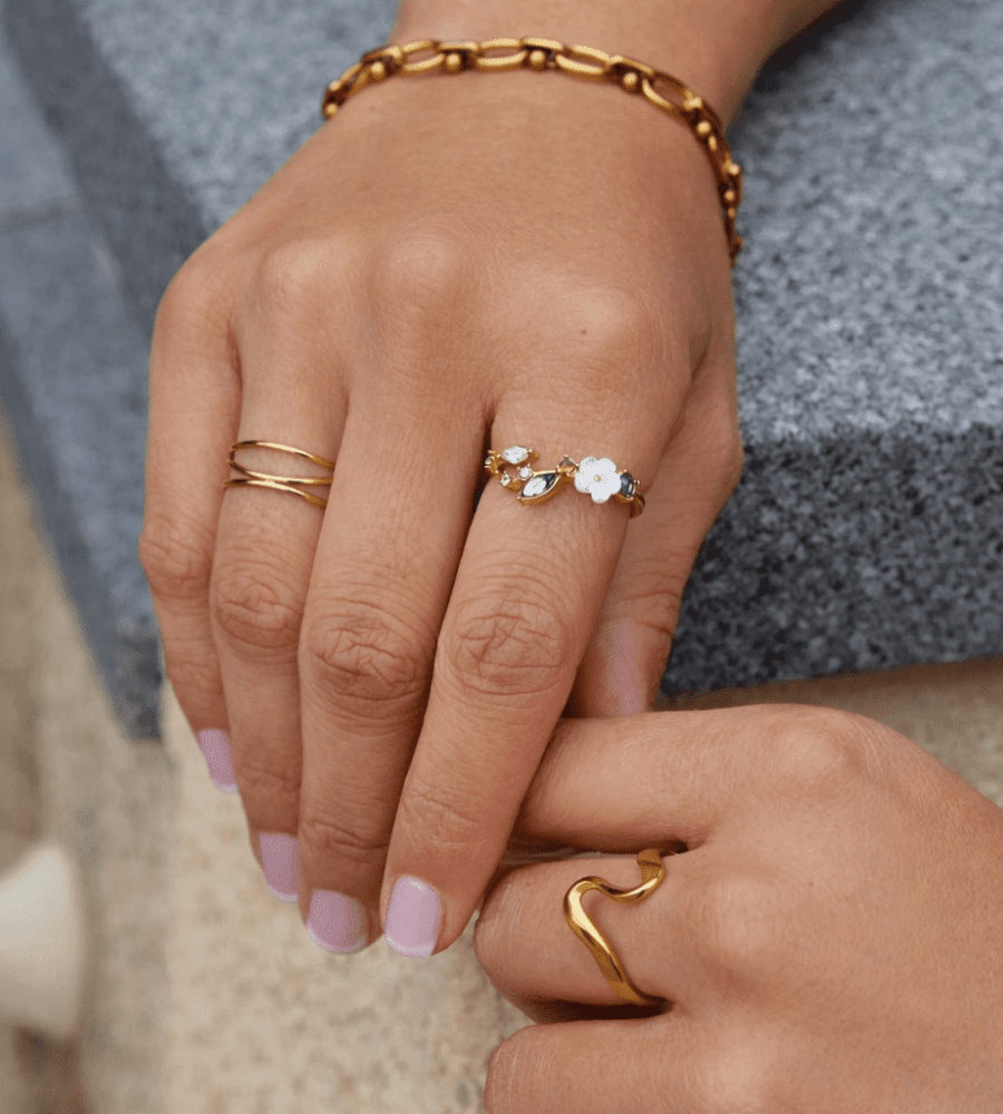 Blossom Crystal Ring - Mireva Jewelry