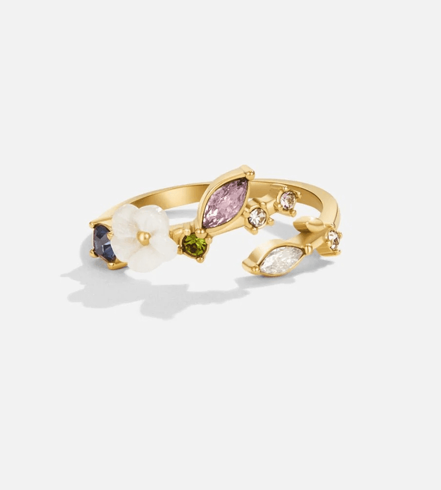 Blossom Crystal Ring - Mireva Jewelry