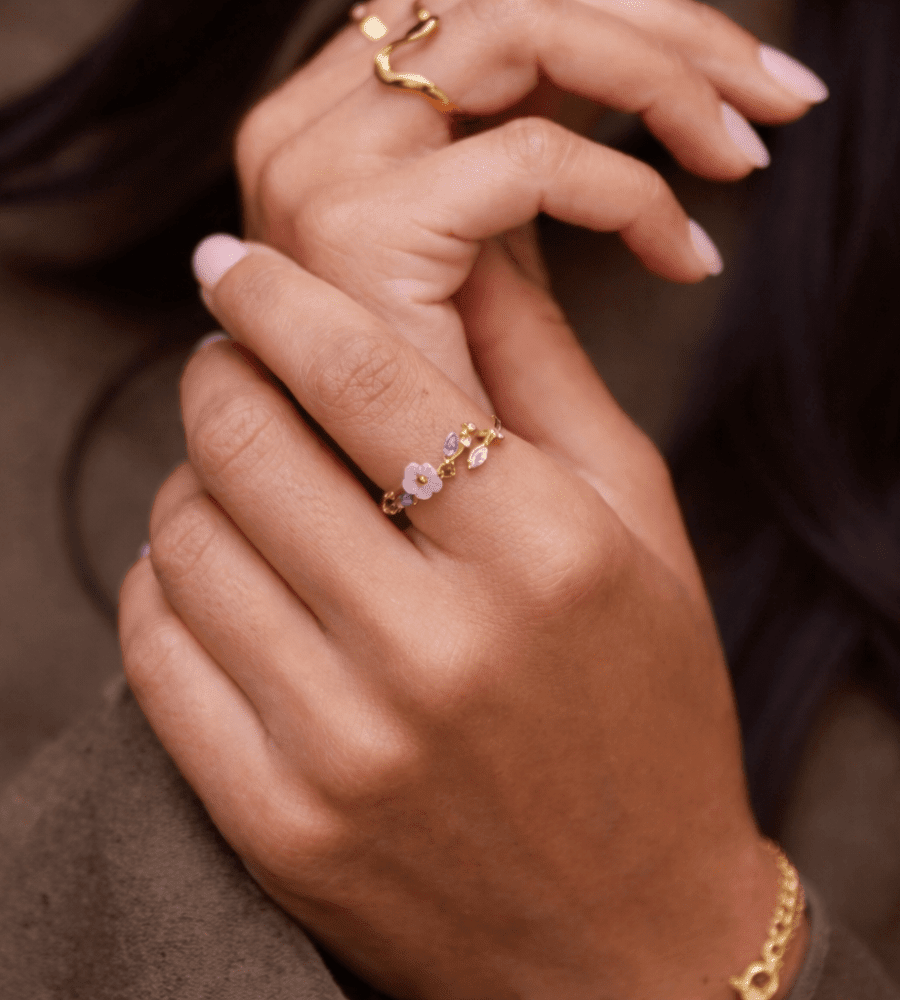 Blossom Crystal Ring - Mireva Jewelry