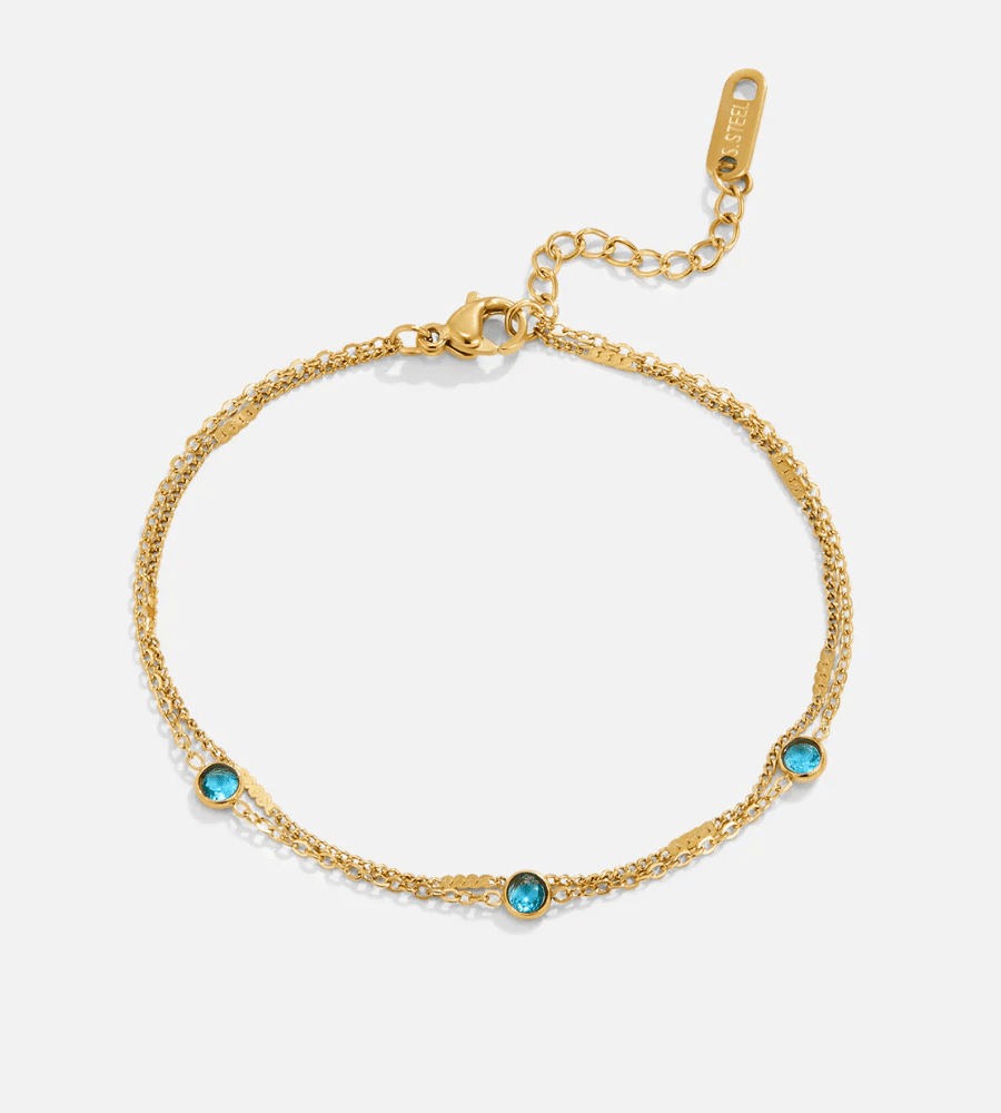 Blue Athena Crystal Bracelet - Mireva Jewelry