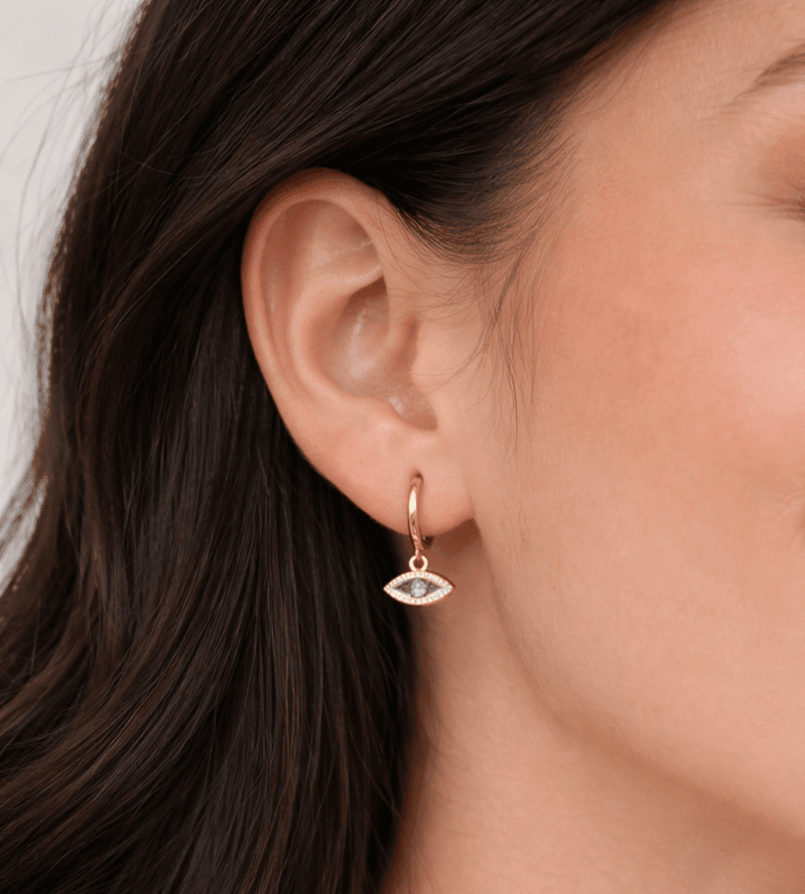 Blue Evil Eye Earrings - Mireva Jewelry
