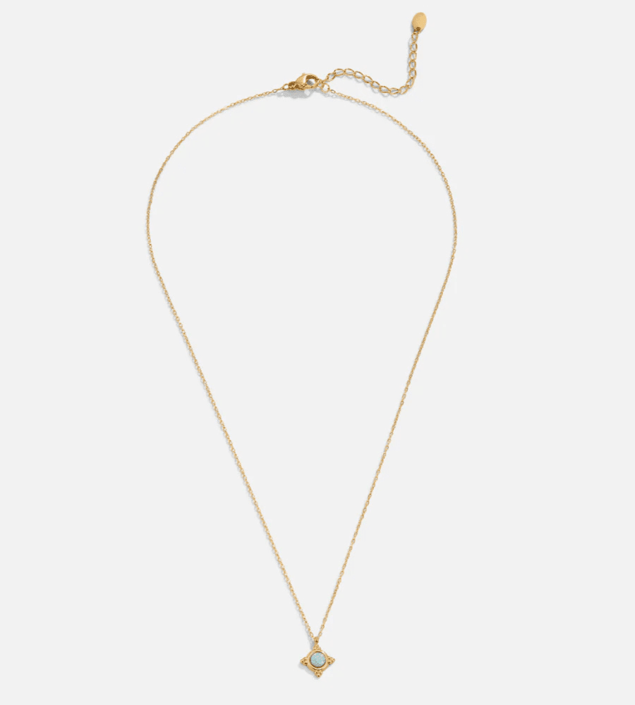 Blue Opal Pendant Necklace - Mireva Jewelry