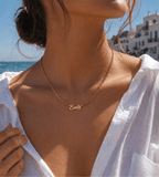 Bold Curb Name Necklace - Mireva Jewelry