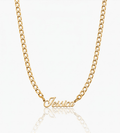 Bold Curb Name Necklace - Mireva Jewelry