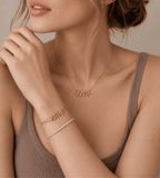 Bubble Name Bracelet - Mireva Jewelry
