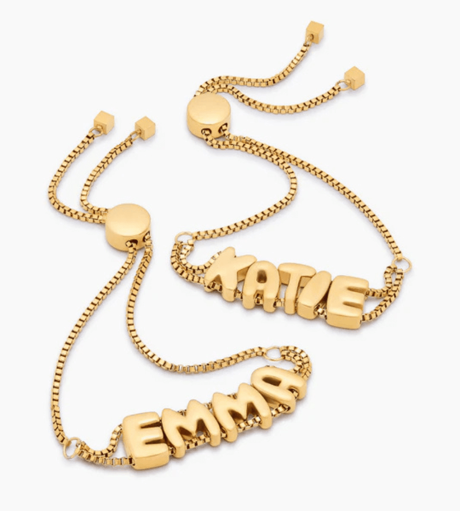 Bubble Name Bracelet - Mireva Jewelry