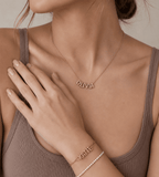Bubble Name Bracelet - Mireva Jewelry