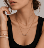 Bubble Name Necklace - Mireva Jewelry