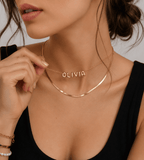 Bubble Name Necklace - Mireva Jewelry