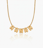 Bubble Name Necklace - Mireva Jewelry