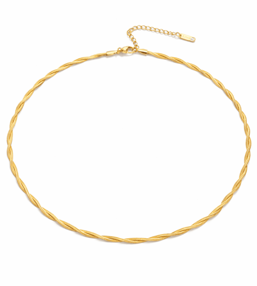 Chiara Twist Snake Chain - Mireva Jewelry