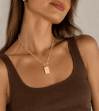 Chunky Cross Paperclip Necklace - Mireva Jewelry