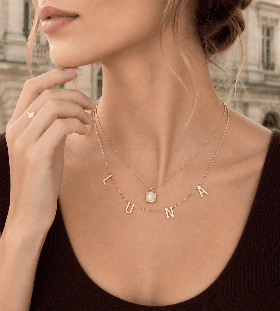 Classic Custom Name Necklace - Mireva Jewelry